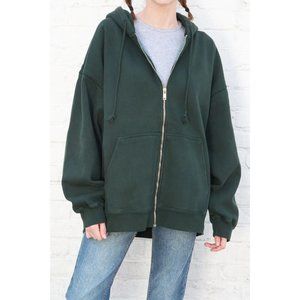 Brandy Melville Women's Full Zip Long Sleeve Fleece Hoodie Oversized Size OS